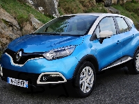 Biały, Przód, Niebieski, Renault Captur, Dach