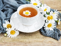 Herbata, Kwiaty, Rumianek, Filiżanka