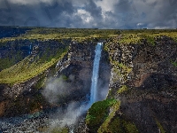 Skały, Wodospad Haifoss, Islandia