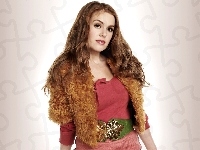 Pasek, Kobieta, Futerko, Isla Fisher