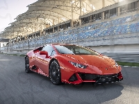 Lamborghini Hucaran EVO, Czerwone, Tor