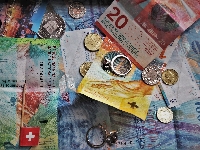 Banknoty, Pieniądze, Franki, Szwajcarskie, Monety