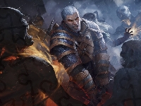 Geralt z Rivii, Wiedźmin 3 Dziki Gon, The Witcher 3 Wild Hunt, Zombie