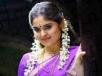 Kwiaty, Hinduska, Sari