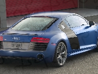 Audi R8, Niebieskie, Tył