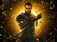 Deus Ex Bunt ludzkości, Zbroja, Szkła, Adam Jensen, Gra, Postać, Odłamki