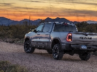 Droga, Dodge Ram 1500, Rebel, Zachód Słońca