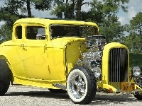 1932, Żółty, Ford, HotRod