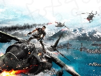 Samoloty, Just Cause 2, Żołnierz, Walka