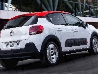 2016, Biały, Citroen C3, Droga