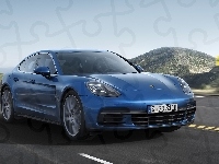 Porsche Panamera 4S Diesel Sport Turismo 971, Niebieski, 2017