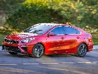 2019, Czerwona, Kia Forte, Bok