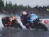 Trybuny, Gra, Wyścig, Plakat, Motocykliści, MotoGP 21, Motocykle, Tor, KTM, Suzuki