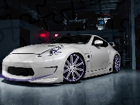Nissan, Biały, Samochód, 370Z