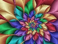 3D, Kolorowy, Kwiat, Grafika