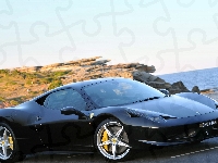 Skały, Wybrzeże, Ferrari 458