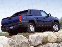 4x4, Chevrolet Avalanche, Napęd, Skały