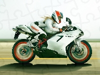 Ducati 848, Dziewczyna, Motocykl, Szosa
