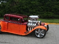 Mudel A Street Rod, 1930, Ford, Czerwony