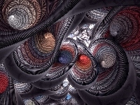 Abstrakcja, Szare, Spirale, Grafika