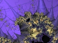 Abstrakcja, Mandelbrota, Grafika, Fioletowo-żółta, Fraktal