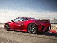 Acura NSX, Czerwona, 2017