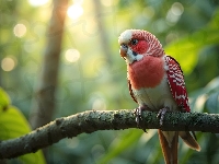 Gałązka, Ptak, Papuga, AI