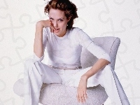 Angelina Jolie, biały strój