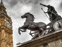 Anglia, Rzeźba Boadicea i jej córki, Londyn, Big Ben, Koń