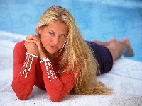 Leżąca, Anna Kournikova