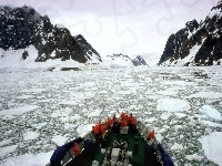 Lodołamacz, Antarktyda, Góry