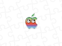 Apple, Kolorowe, Logo, Oczy