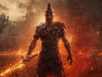 Gladiator, Arena, Miecz, AI, Ogień