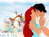 Ariel, Pocałunek, Mała Syrenka, The Little Mermaid, Eryk