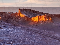 Cordillera del Sal, Dolina Księżycowa, Góry Domeyki, Chile, Droga, Valle de la Luna, San Pedro de Atacama