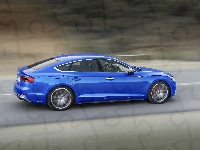 2017, Audi S5 Sportback, Niebieskie
