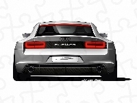 Audi Quattro, Tył, Grafika
