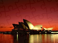 Opera w Sydney, Australia, Sydney, Zachód Słońca
