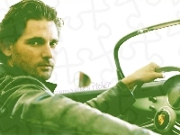 auto, Eric Bana, kierownica