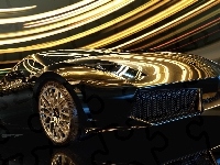 Światła, Czarne, Auto, Lamborghini