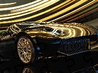 Światła, Czarne, Auto, Lamborghini