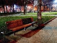 Noc, Ławka, Park