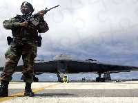 Żołnierz, Karabin, Kobieta, B-2 Spirit, Bombowiec