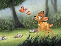 Mgła, Filma animowany, Bajka, Bambi, Motyle, Las