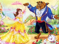 bajka, Piękna i bestia, Beauty and the Beast, żółta sukienka