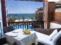 Balkon, Hotel, Pokój, Widok