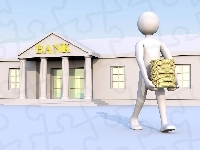 Pieniądze, Bank, 3D