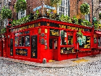 Dom, Dublin, Irlandia, Bar, Ulica, Czerwony
