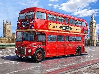 Big Ben, Autobus, Most, Londyn
