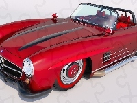 Mercedes Benz 300 SL Roadster, Czerwony, Zabytkowy, 1956